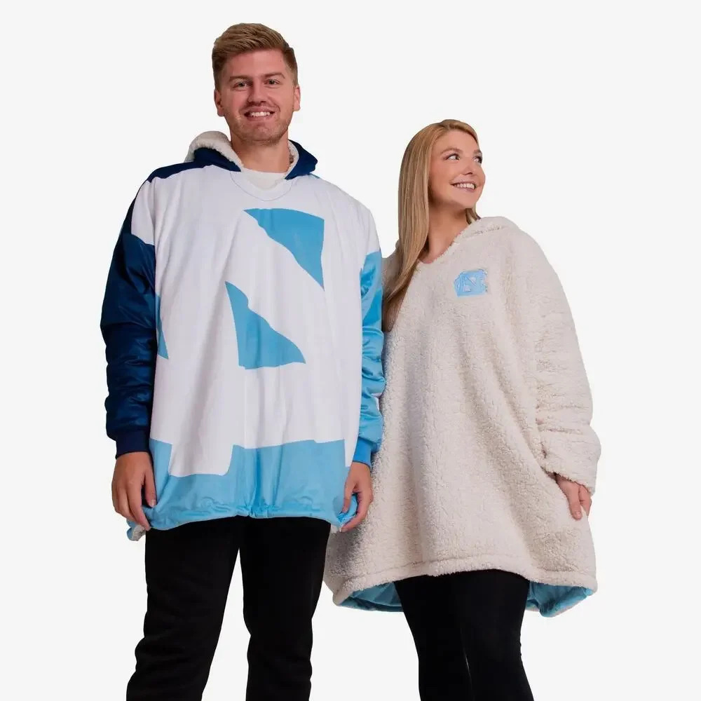 NWT FOCO North Carolina Tar‎ Heels Reversible Colorblock Hoodeez Jacket